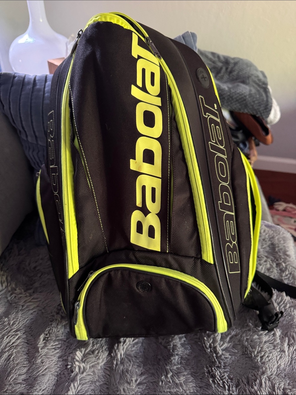 Babolat Tennis Backpack in Black and Neon Yellow
